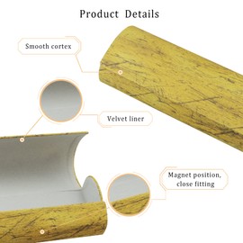 LifeArt Eyeglass Case Hard Shell, Portable Sunglass Protector Cases for Women and Men, Fashionable PU Leather Unisex Eyeglass Case, Lightweight (Yellow)