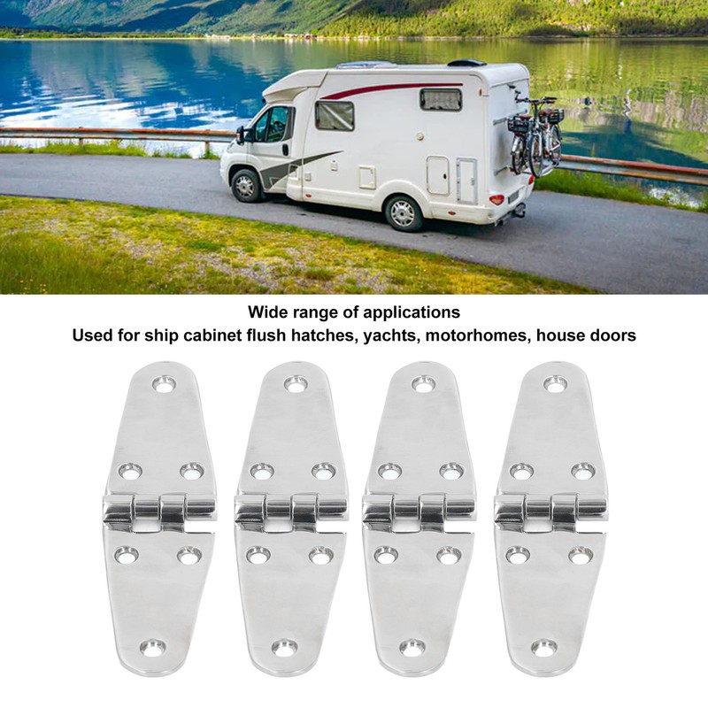 4Pcs Door Hinges 316 Stainless Steel Marine Grade for Boat