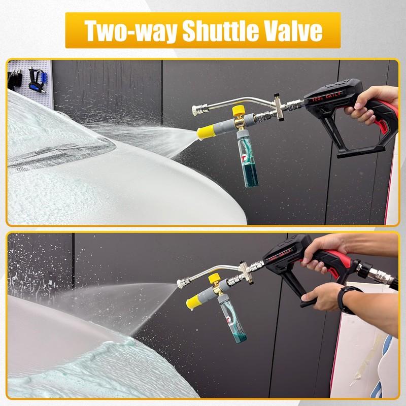 Tool Daily Foam Cannon Dual Connector, Mini Foam Cannon for
