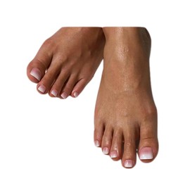 MRSCOL Press on Toenails Short,Ombre Pink Toenail Press ons Square for Women,Fit Perfectly Press on Toe Nails with Glue, Fake Toenails Short Reusable 30pcs Nail Kit with Glue