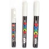 Uni POSCA White Fine Paint Marker Pens, 3 Different Point