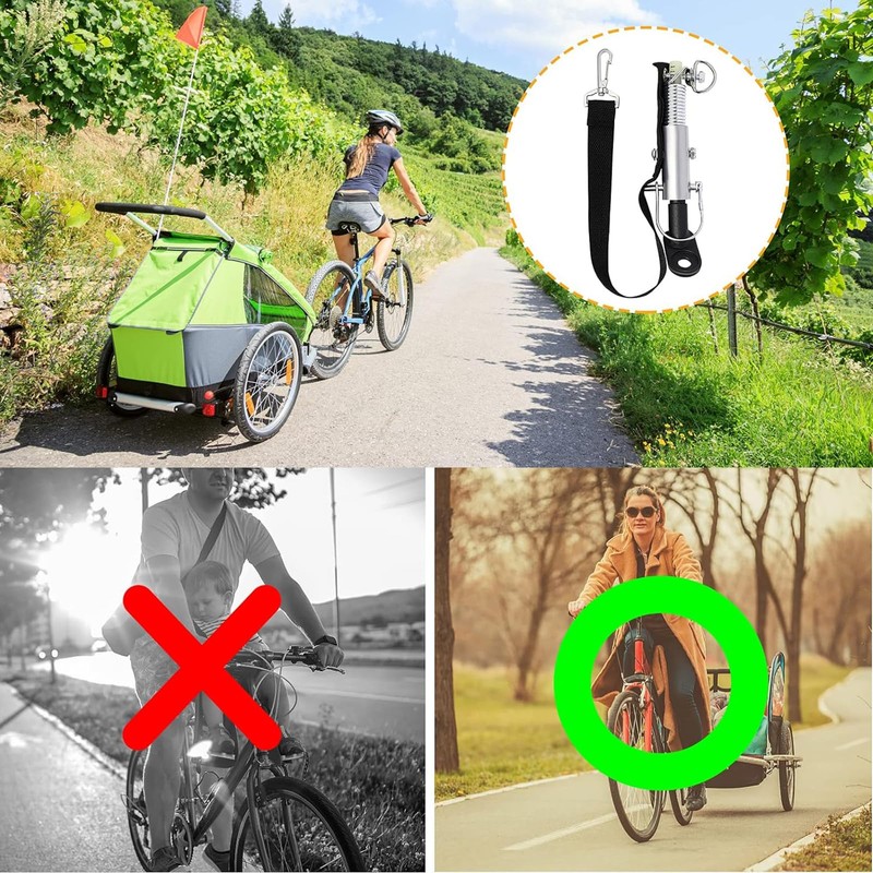 Bicycle Trailer Coupling Adapter, ZTMAKYLH Universal Bicycle Towing Hitch with