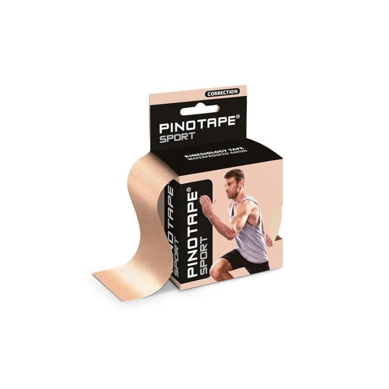 Pinotape Sport Correction Kinesiology Tape, Less Elasticity, Beige