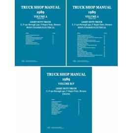1989 Ford F150-350, Bronco, E150-350, F-Super Duty Shop Manual Set - Vol A, B, F