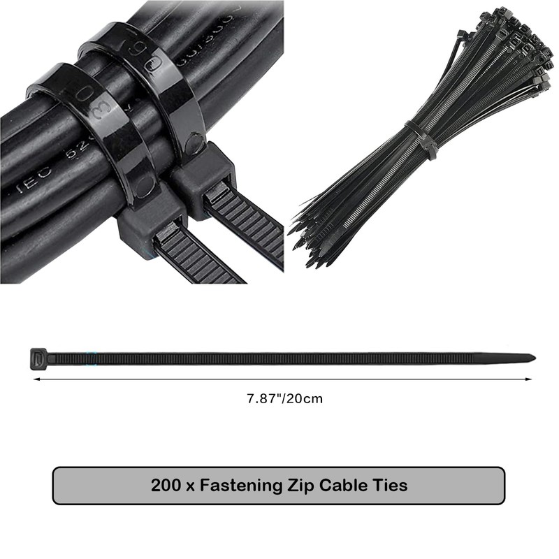 303 Pcs Cable Management Organizer Kit, 4 Cable Sleeve Split,