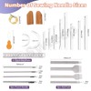 Swpeet 46Pcs Leather Kit, Leather Working Tools and Supplies, Leather
