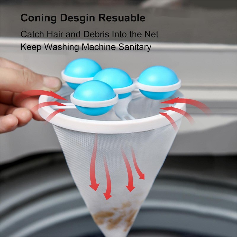Hair Filter Bag Lint Catcher for Washing Machine Pet Hair
