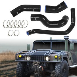 CHEDA Radiator Hose Set Compatible with HMMWV & Humvee 12339160 12339159 12339162 12340046 Black