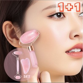 [1+1]Face Contour Gua Sha Massager Heart Roller Set Meridian Lifting Lymphatic Circulation - Gua Sha 1+1 / [1+1]얼굴 윤곽 괄사 마사지기 하트 롤러 세트 경락 리프팅 림프순환 - 괄사1+1