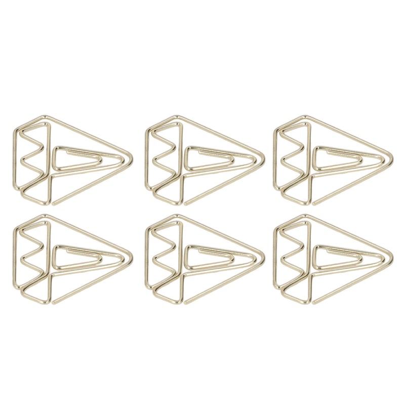 100pcs Metallic Paper Clips Golden Electroplating Process Anti Rust Paper