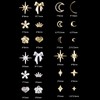 Gold Silver 3D Nail Charms with Elegant Star & Queen,