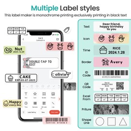 Phomemo Phomemo Label Maker Machine, D35 Small Label Machine Handheld Label Printer, Bluetooth Thermal Sticker Maker, Portable Inkless Label Makers Green