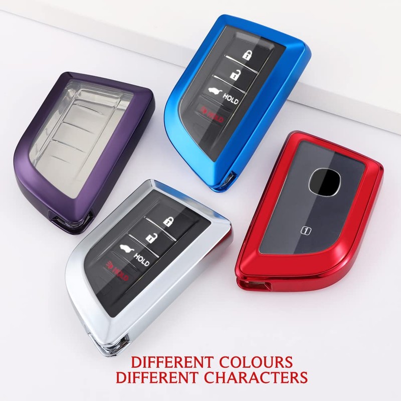 SANRILY Soft TPU Plating Key Fob Cover for Acura MDX