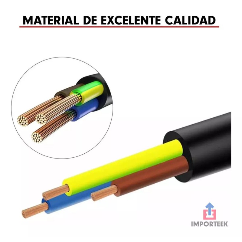 Importeek 15pz Cable Corriente Fuente Poder Trifasico Cargador Laptop