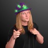 FlashingBlinkyLights Mardi Gras Sequin Light Up LED Fedora Hat
