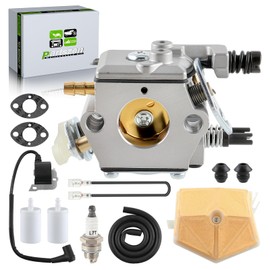 partszen Carburetor Ignition Coil with Air Filter Spark Plug for Husqvarna 51 55 Husq-varna 50 51 51EPA 55 55EU1 55Rancher 55EPA 55 Rancher EPA ChainsawChainsaw WT-170-1 WT-170 503281504 Engine