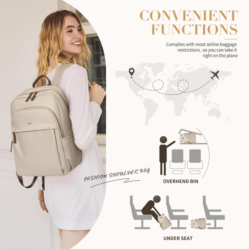 Stylish Laptop Backpack for Women Computer Bag Fits 14 Inch