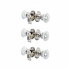Cielsa Dawn Glass Door Knobs Interior with Lock, Satin Nickel