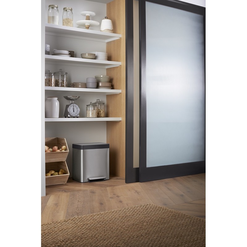 Kohler K-20942-ST 8-Gallon Compact Stainless Step Trash Can, Stainless Steel