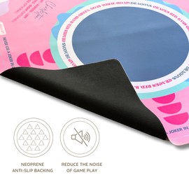 Mahjong Neoprene Learning Mat (33"x33"), Non-Slip Table Mat, Noise Reduction, Table Cover for American Mahjong, (Pink) (Mat Only)