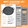 16" Laser-etched Nonstick Pizza Steel, 3-Layer Hybrid Steel Pizza Pan
