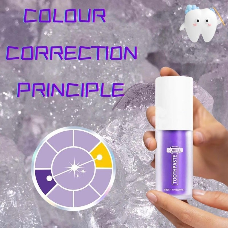 Purple Toothpaste, Purple Toothpaste, White Teeth, Purple Teeth Whitening Toothpaste,
