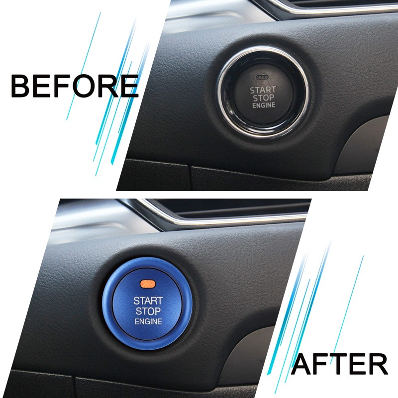 TOMALL Aluminum Engine Start Stop Push Button Cover Trim Compatible