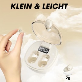 Mini unsichtbare Kopfhörer Bluetooth kabellos klein in Ear drahtlose schnurlose Ohrhörer Wireless Earbuds Headphones Ohrstöpsel für kleine Ohren Gehörgänge Bluetooth Earphones Headsets für Arbeit