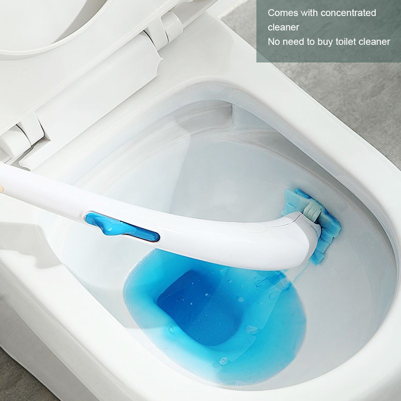 Disposable Toilet Cleaning System Disposable Toilet Brush Kit with 12pcs