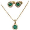 LuckyLy Set de Joyería para Mujer Oro 14k con Zirconia