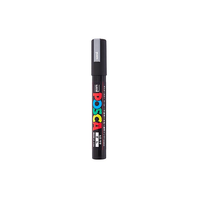 Uni Posca Medium Marker, Silver (PC5M.26)