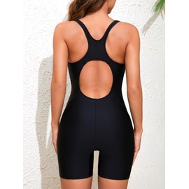 ATTRACO Women's Swimming Costume Boyleg Racerback Athletic Training Bathing Suit