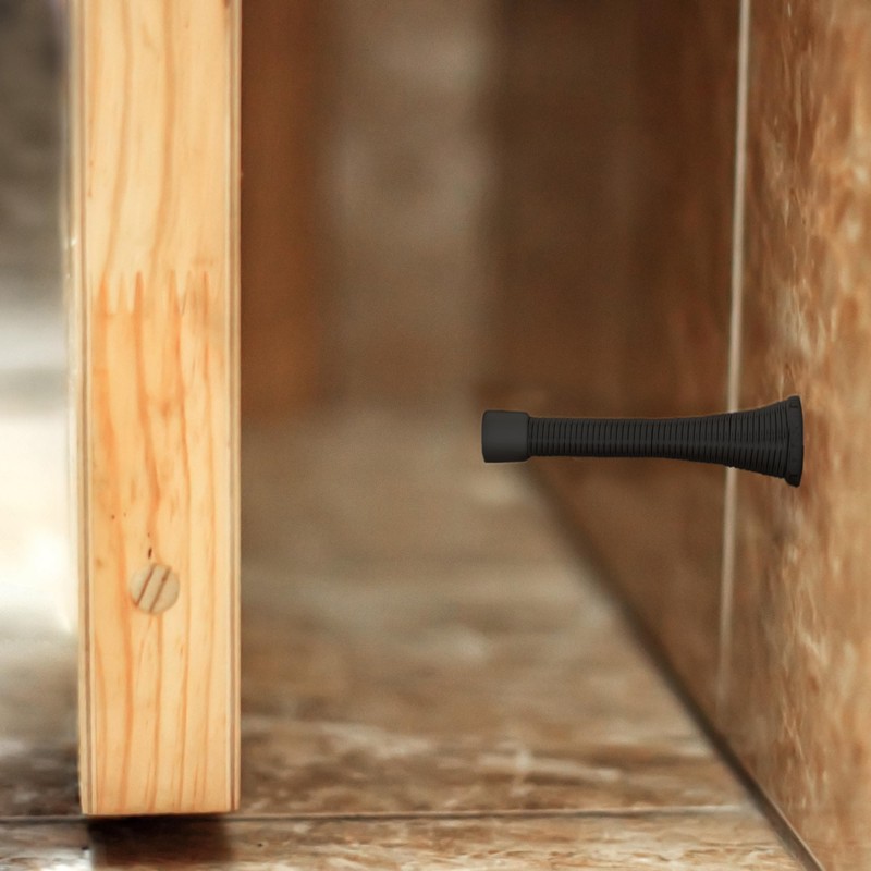 Design House Spring Door Stop Wall Protector with Rubber Tip