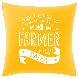 Hippowarehouse When I Grow Up I Want to be a Farmer Just Like My Daddy kids unisex Hoodie hooded top Printed bedroom accessory cushion cover case 41x41cm