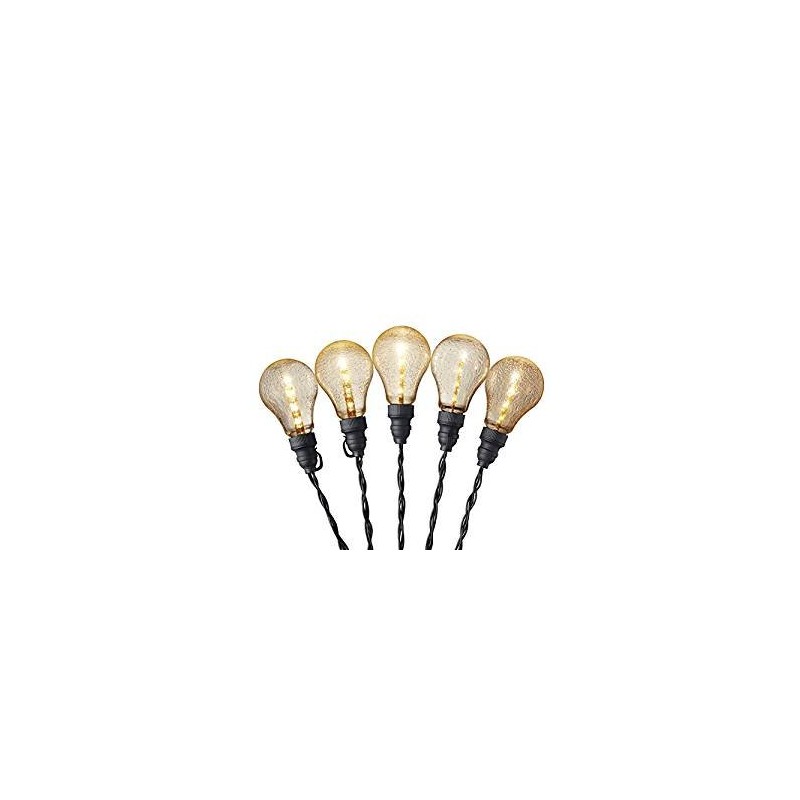 Holiday Living 10-Count, 9 Foot, 5 Function Frosted Gold Edison