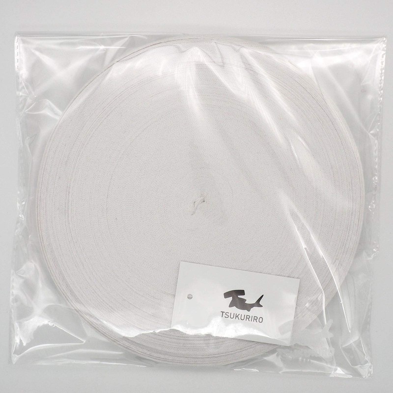 TSUKURIRO Twill Tape, Off-White, Cotton, DIY, Handmade Parts, Handicrafts (Width