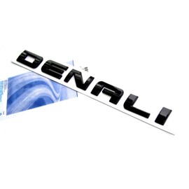 Yoaoo 1pcs OEM Black Denali Nameplate Emblem Hd Badge Hd for Gm 07-16 Yukon Sierra Terrain Glossy Shiny