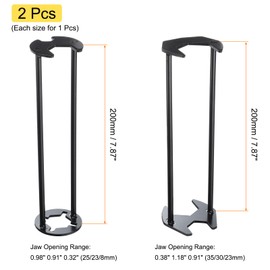 sourcing map 2pcs Multifunctional Sink Wrench Two-Shaft Design Maintenance Installation Removal Tools Aluminum Wrench for Tight Spaces Bathroom A + B Style, Black