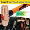 WEDO Copper Sledge Hammer 1/2lb,Solid Copper Mallet Hammer,Fiberglass Handle,Length 280mm,Die-Forged,