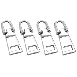 Zipper Replacement Pulls, Set of 4, Metal Chuck, Zipper, Handle, Replacement, Zipper Repair, Backpack, Wallet, Clothes, Boots, Etc., DIY Handicraft, Handmade Sewing (Silver Small 3#)