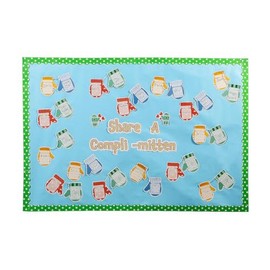 Fun Express Social Emotional Learning Compli-Mitten Interactive Classroom Bulletin Board Set - 40 Pieces