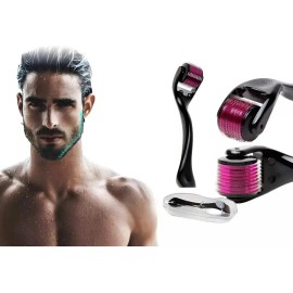 Ycrigns Dermaroller 0.5mm - Rodillo De Microagujas Profesional Para Cara, Antiarrugas Y Antienvejecimiento, Regenera Colágeno, Reduce Poros Y Cicatrices, Kit Con Estuche, Mejora Absorción De Sueros