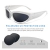 KENBO Y2K Sunglasses Wrap Around Futuristic Sunglasses Trendy for Men