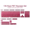 Keycaps 135 Keys PBT Letter Side Print Shine Through Keycaps