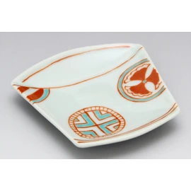 Arita Ware Tokunaga Pottery 99321 Buckwheat Inoguchi Bean Plate, Nishikimaru Crest