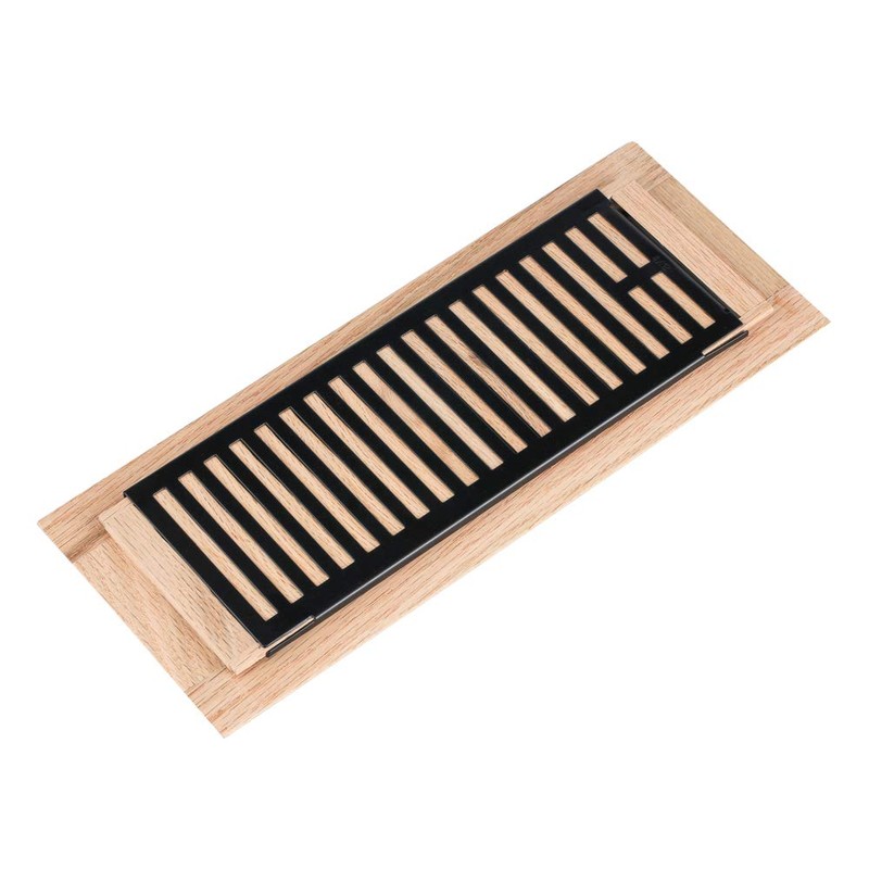 Red Oak Hardwood Drop in Floor Register, 4X12 Inch, with