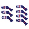 7 PCS Knit Wedge Golf Iron Headcovers Golf Club Protector