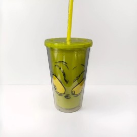 Sleigh Bell Bistro The Grinch Dr. Seuss Grinch Tumbler With Straw Green Sleigh Bell Bistro New 16oz