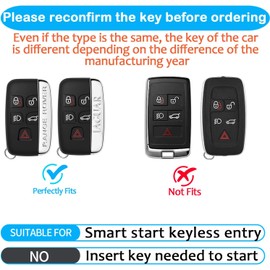 Tukellen for Land Rover Key Fob Cover Soft TPU Full Protection Key Shell Key Case Compatible with Land Rover LR4 Range Rover Sport Evoque Jaguar XF XJ XJL F-pace (White)
