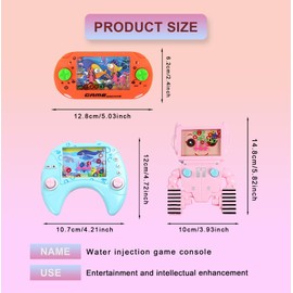 Eowppue 6 Pack Handheld Water Game for Kids, Water Games Water Ring Mini Toys, Classic Childhood Game Console Water Ring Toy for Kids Adults Brain Toy.Retro Handheld Games for Kids, Random Color.